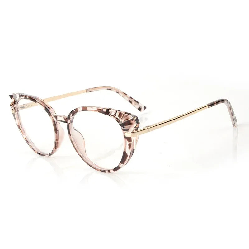 Óculos com armação de metal anti-luz azul