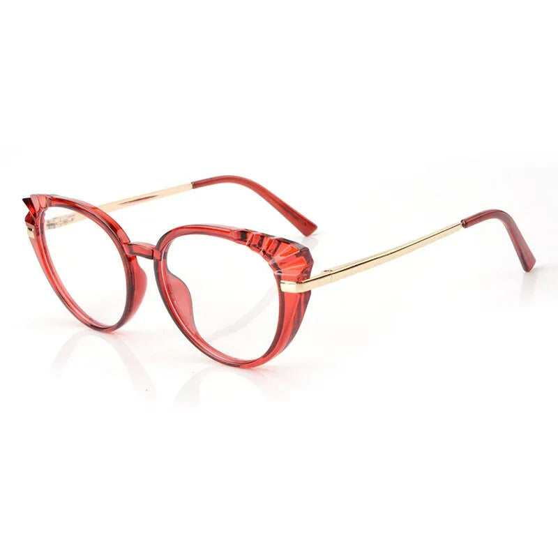 Óculos com armação de metal anti-luz azul